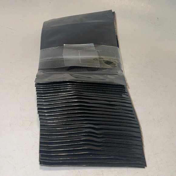 4x6.25 in Glossy Black Two Sided High Quality Foil Mylar Stand Up Zip Lock Bag - Picture 3 of 6